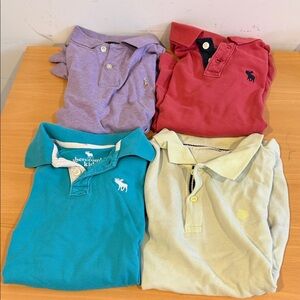 Abercrombie Kids Polo Shirt Set - Purple, Red, Teal, Cream